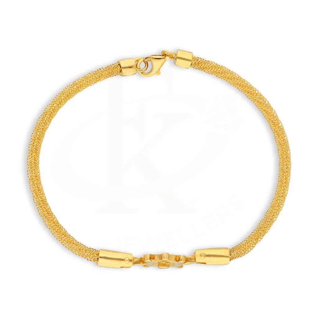 Gold Wheel Shaped Bracelet 22Kt - Fkjbrl22K5034 Bracelets