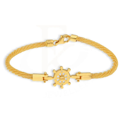 Gold Wheel Shaped Bracelet 22Kt - Fkjbrl22K5034 Bracelets