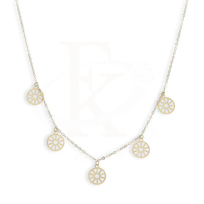 Gold Wheel Shaped Necklace 18Kt - Fkjnkl18Km5343 Necklaces