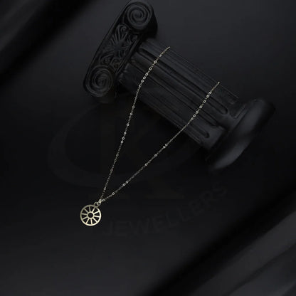 Gold Wheel Shaped Necklace 18Kt - Fkjnkl18Km5286 Necklaces