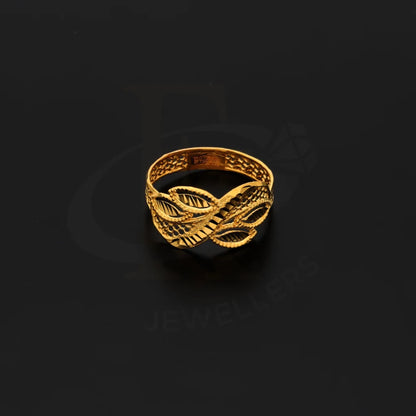 Gold Zirconia Ring 21Kt - Fkjern18Km8410 Rings