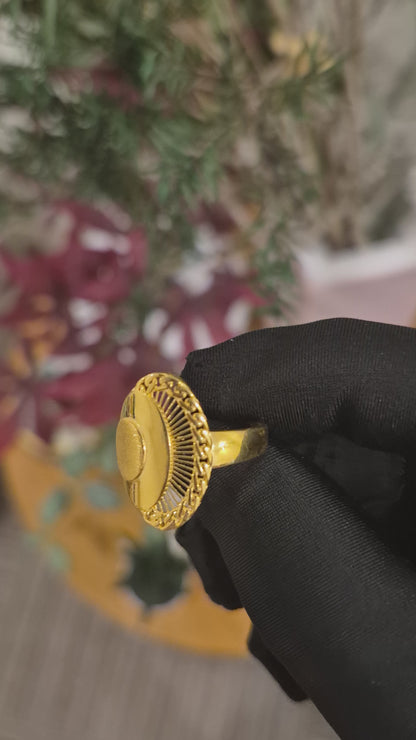 خاتم ذهبي بتصميم تركي 21 قيراط - FKJRN21KM11759