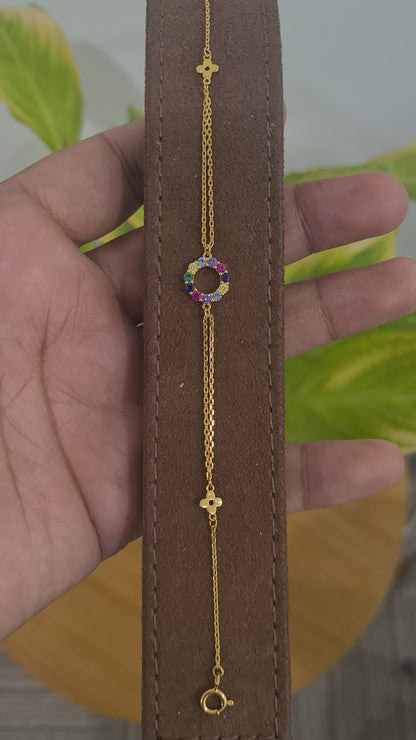 Sterling Silver 925 Multicolor Bracelet - FKJBRLSL10578