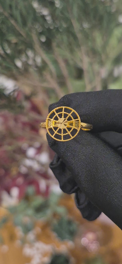 Gold Circle Web Ring 21KT - FKJRN21KM11189