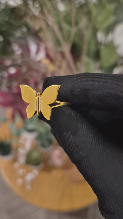 خاتم ذهبي على شكل فراشة 21 قيراط - FKJRN21KM11798