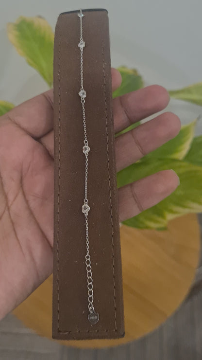 Sterling Silver 925 Little Heart Bracelet - FKJBRLSL10594