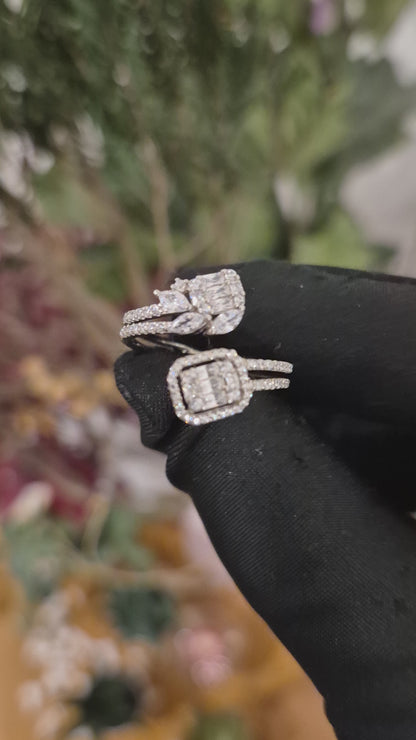 Sterling Silver 925 Crystal Open Ring - FKJRNSL11040