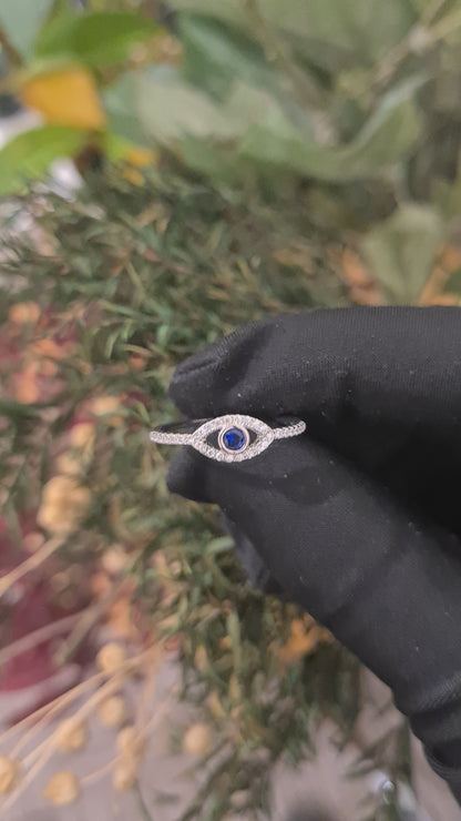 Sterling Silver 925 Mystic Blue Ring - FKJRNSL10750