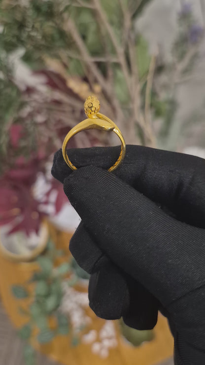 Gold Elegant Ring 21KT - FKJRN21KM12032