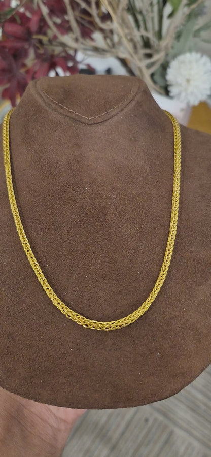Gold Braided Link Chain 21KT - FKJCN21KM11584