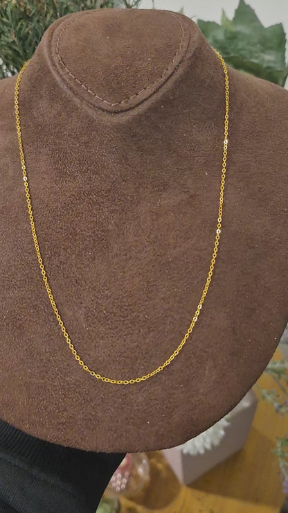<tc>سلسلة ذهب عيار 21 بتصميم روابط كلاسيكية أنيقة - FKJCN21KM11278</tc>
