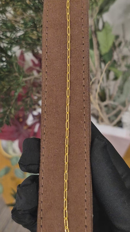 <tc>سوار ذهبي بتصميم وصلات رفيعة عيار 21 – FKJBRL21KM11493</tc>