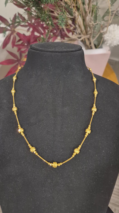 Gold Classic Beads Chain 21KT - FKJCN21KM11804