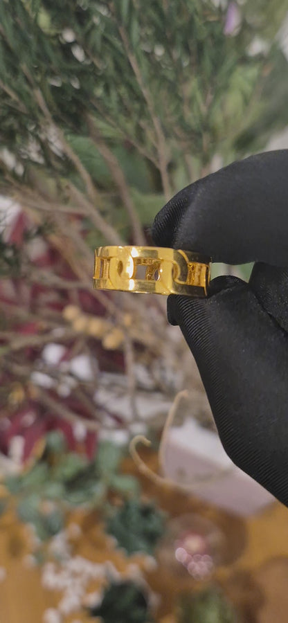 Gold Chain Style Ring 21KT - FKJRN21KM11185