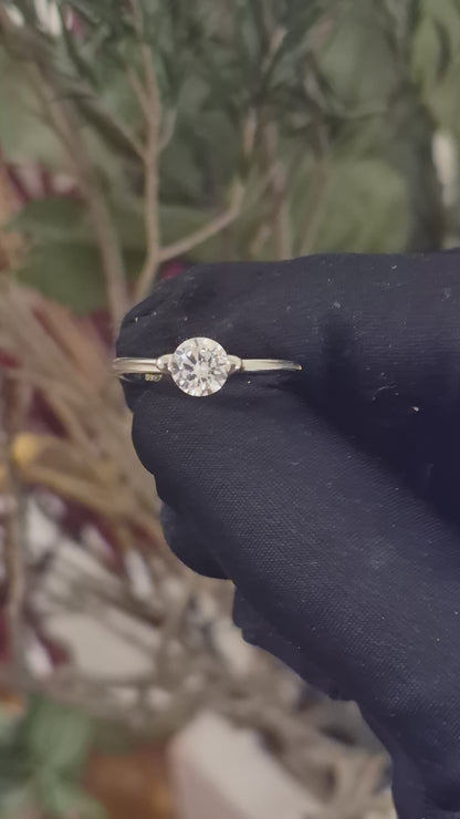 Sterling Silver 925 Solitaire Ring - FKJRNSL11066