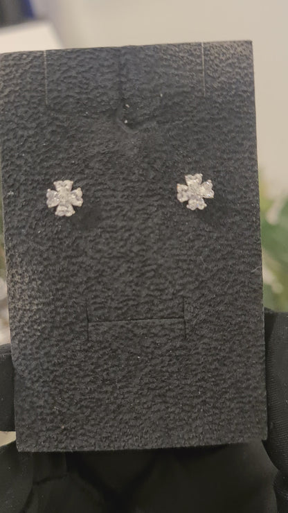 Sterling Silver 925 Frost Bloom  Earrings - FKJERNSL10823