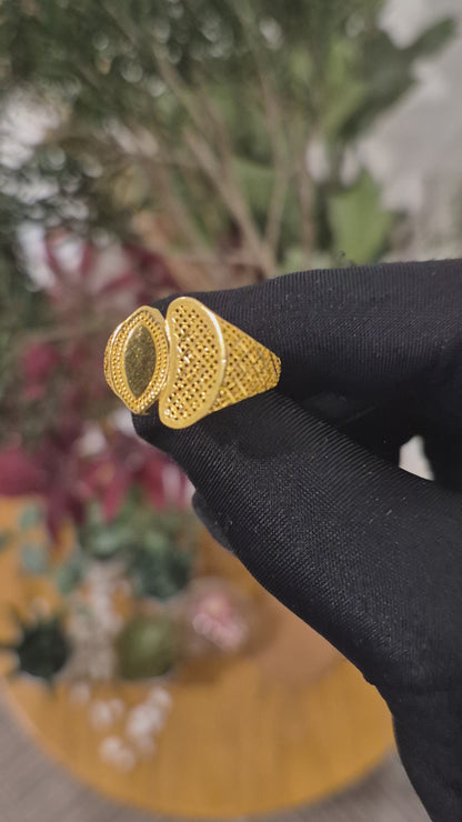 Gold Turkish Design Ring 21KT - FKJRN21KM11813