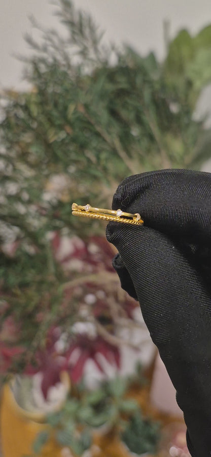 Gold Rope Band Ring 21KT - FKJRN21KM11161