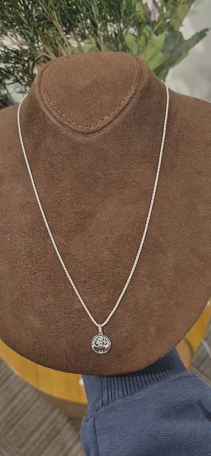 Sterling Silver 925 Tree of Life Necklace (Chain with Pendant) - FKJNKLSL11100