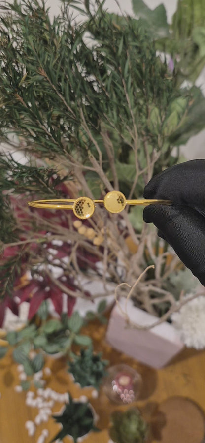 Gold Classic Cuff Bangle 21KT - FKJBNG21KM11216