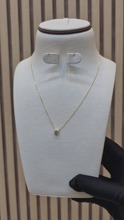 Gold Elite Charm Stone Necklace 21KT - FKJNKL21KM9581