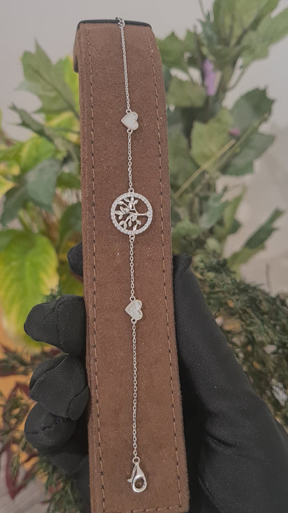 Sterling Silver 925 Symbolic Tree Bracelet - FKJBRLSL10670