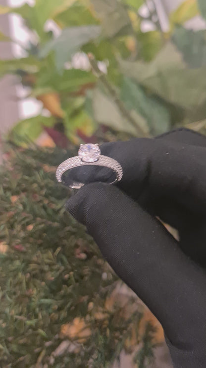 Sterling Silver 925 Solitaire Ring - FKJRNSL10788