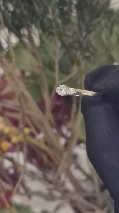 Sterling Silver 925 Trio Round Ring - FKJRNSL11064