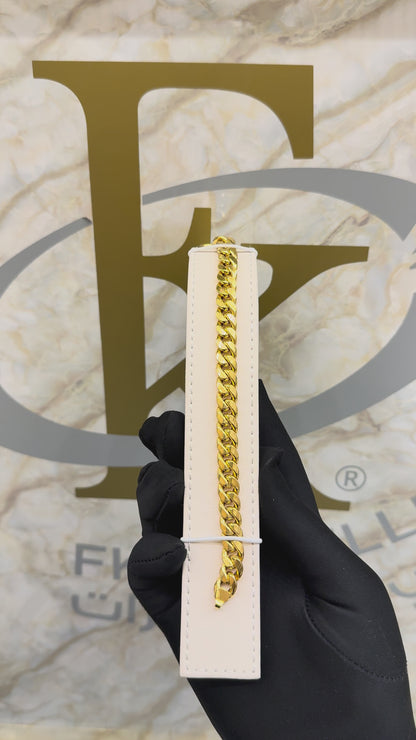 Gold Classic Cuban Link Bracelet 21KT - FKJBRL21KM10233