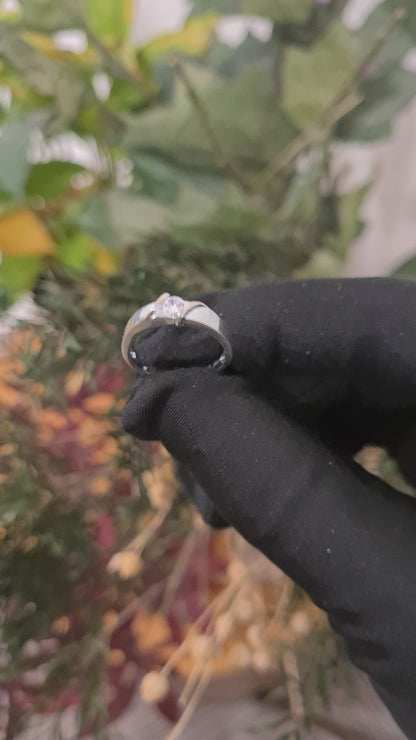 Sterling Silver 925 Minimal CZ Ring - FKJRNSL10774