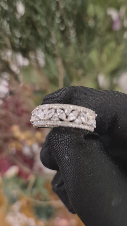 Sterling Silver 925 Marquise Statement Ring - FKJRNSL11052