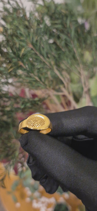 Gold Mesh Ring 21KT - FKJRN21KM11147