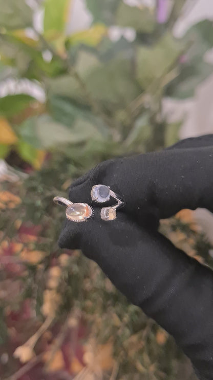 Sterling Silver 925 Gem Orbit Ring - FKJRNSL10775