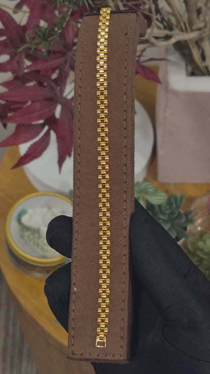 Gold Block Checks Bracelet 21KT - FKJBRL21KM11900