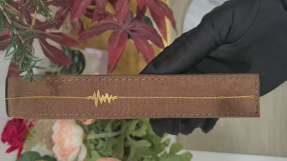 Gold Pulse Design Bracelet 21KT - FKJBRL21KM10494