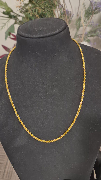 Gold Rope Chain 21KT - FKJCN21KM11864