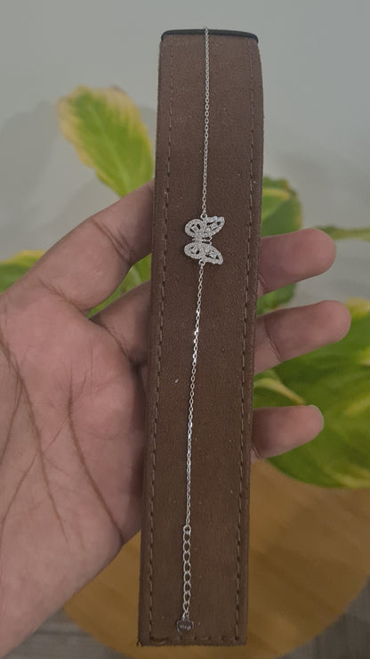 Sterling Silver 925 Chic Butterfly Bracelet - FKJBRLSL10579