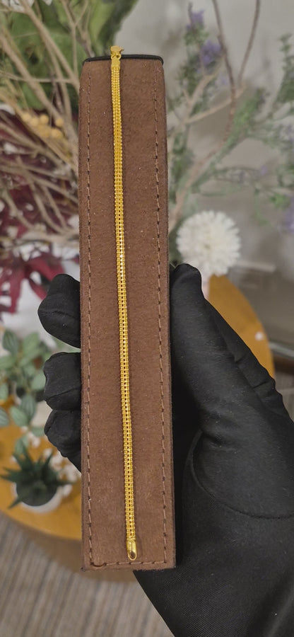 Gold Sleek Bracelet 21KT - FKJBRL21KM11594