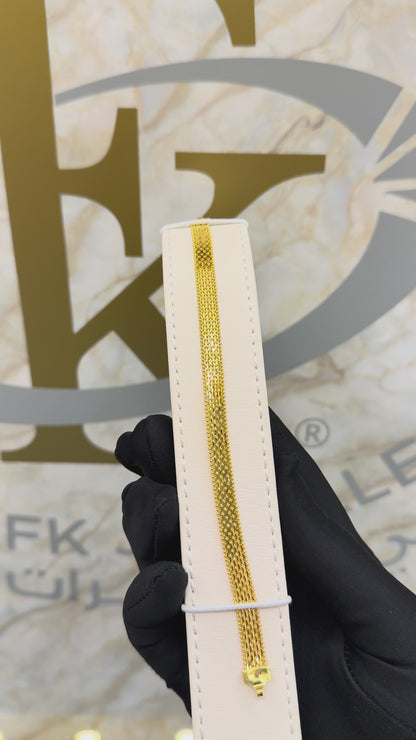 Gold Strap Bracelet 21KT - FKJBRL21KM10294