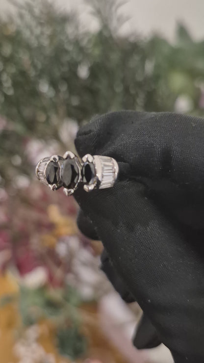 Sterling Silver 925 Triple Marquise Ring - FKJRNSL11020