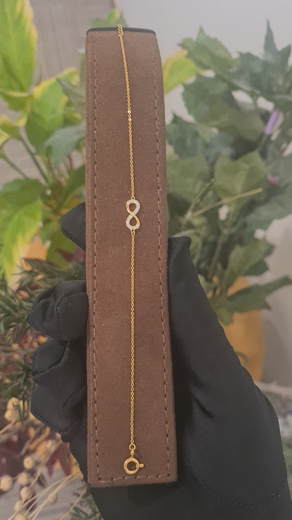 Sterling Silver 925 Infinity Charm Bracelet - FKJBRLSL10705