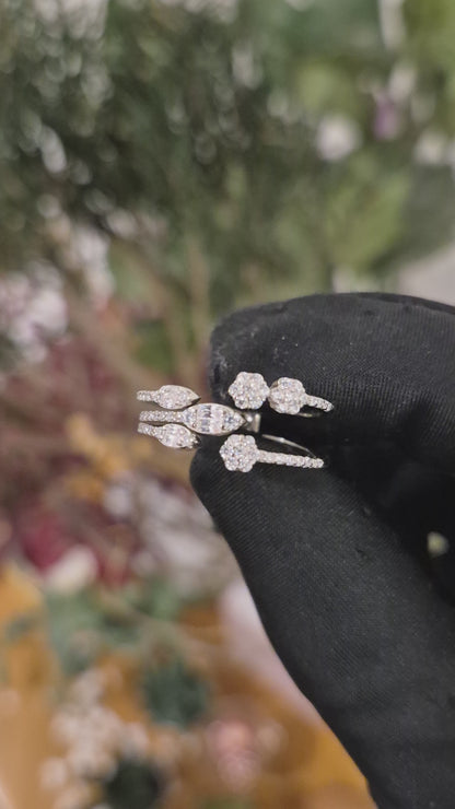 Sterling Silver 925 Floral Wrap Ring - FKJRNSL11055