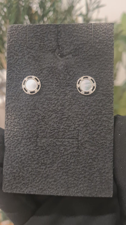 Sterling Silver 925 Pearl Glow Earrings - FKJERNSL10841