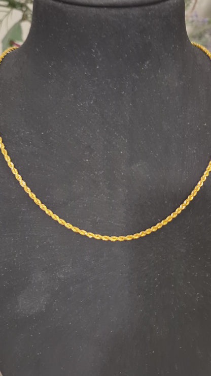 Gold Rope Chain 21KT - FKJCN21KM11866