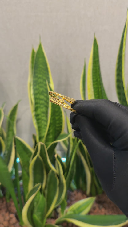 Gold Baby Designer Bangle 21KT - FKJBNG21KM10129