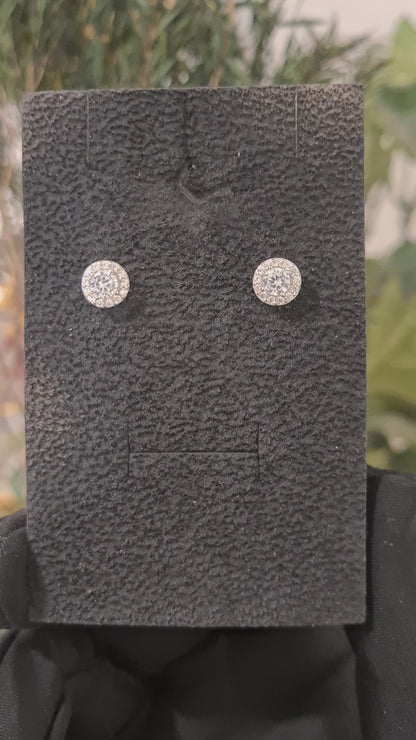 Sterling Silver 925 Sparkling Bloom Earrings - FKJERNSL10815