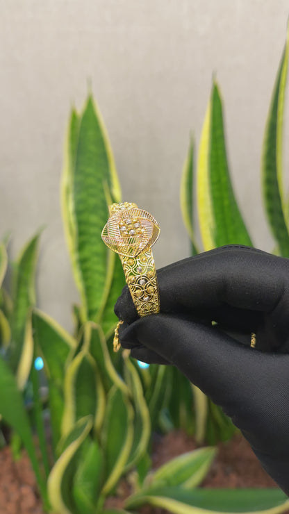 Gold Beaded Bangle Set 21KT - FKJSET21KM10104