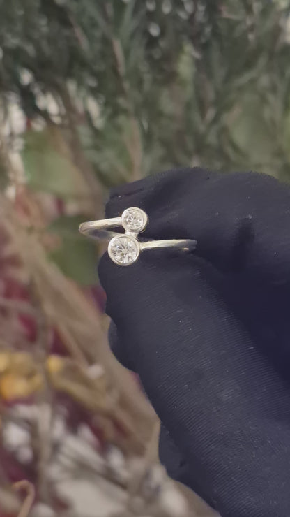 Sterling Silver 925 Wrap Bezel Ring - FKJRNSL11068