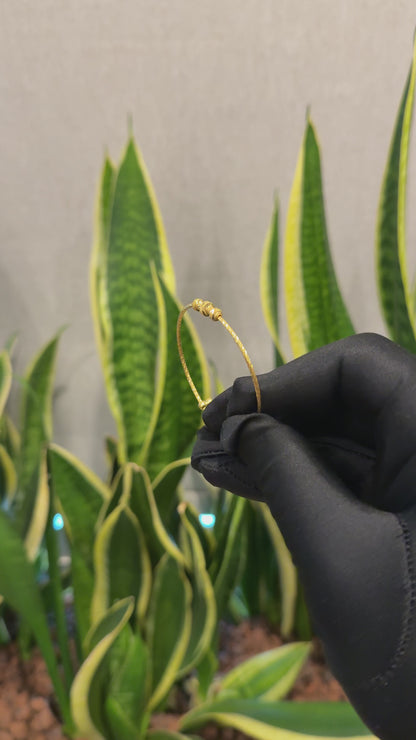 Gold Beaded Baby Bangle 21KT - FKJBNG21KM10127