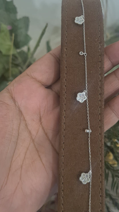 Sterling Silver 925 Bloom Charm Bracelet - FKJBRLSL10629